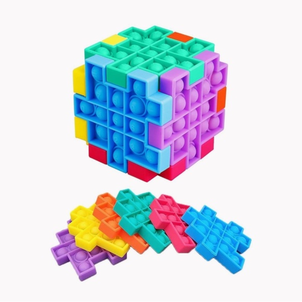 Colorful Cube Pop It Fidget Puzzle Game